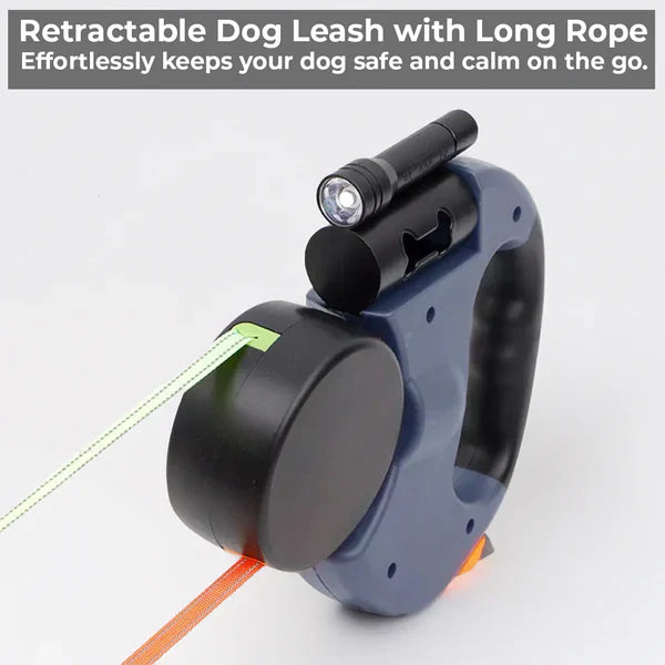 Smart Dual Dog Leash with Built-in Light & Waste Bag Holder