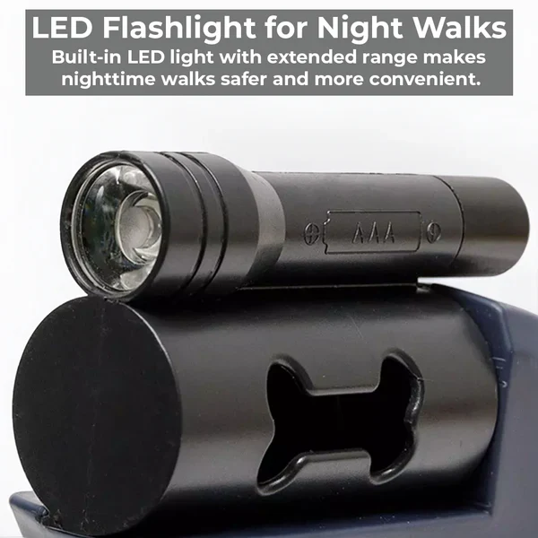 Smart Dual Dog Leash with Built-in Light & Waste Bag Holder