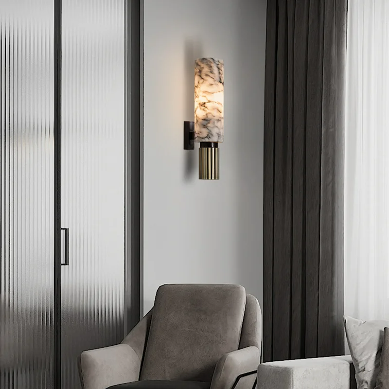 Luxura Marble Wall Sconce for Elegant Home Illumination