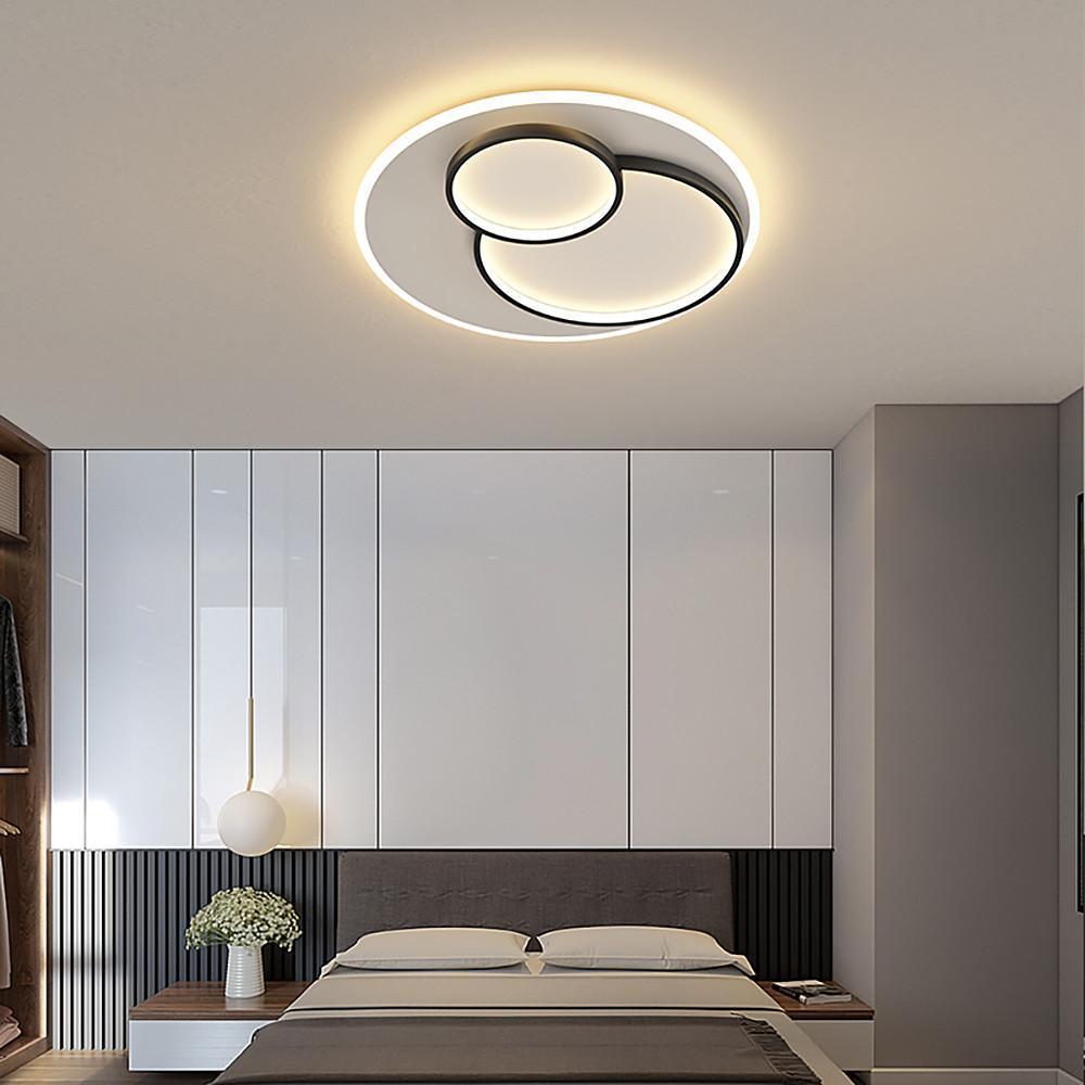 3 Circles Metal Modern Style Flush Mount Lighting LED Ceiling Lights for Bedroom