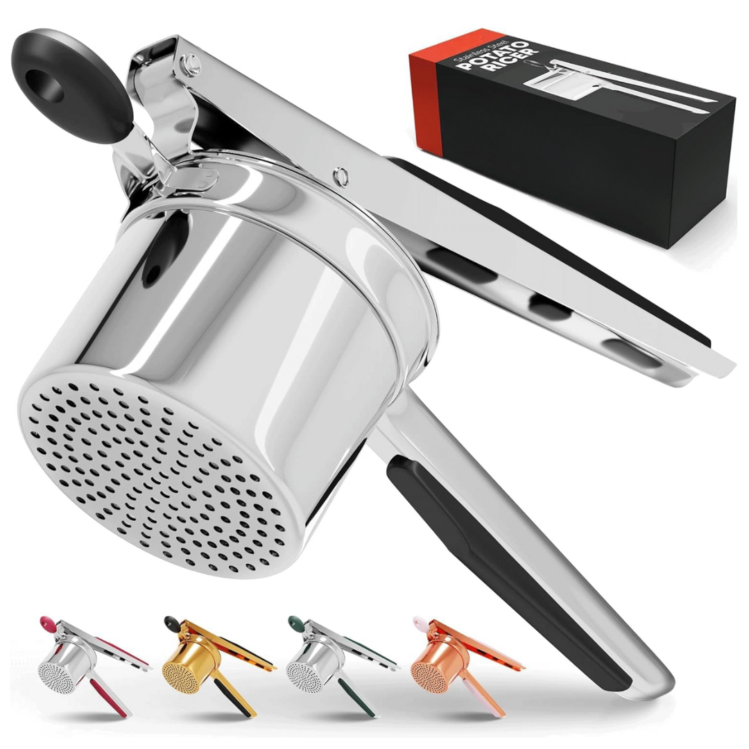 Sturdy Stainless Steel Potato Masher with 15oz Capacity