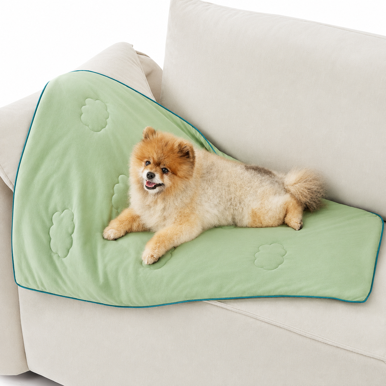 Cooling Dog Blanket with Q-MAX>0.4 | Washable Summer Throw for Pets