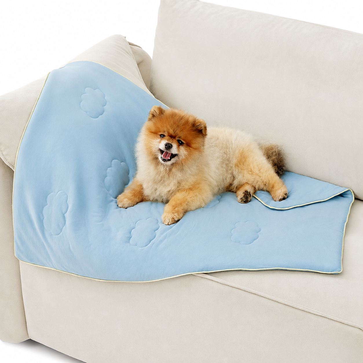Cooling Dog Blanket with Q-MAX>0.4 | Washable Summer Throw for Pets