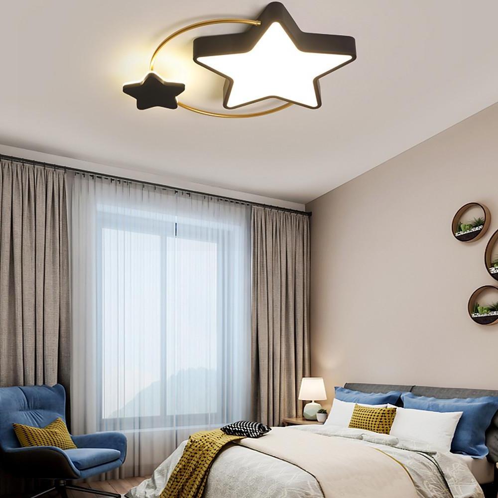 20'' LED 1-Light Geometric Shapes Circle Design Flush Mount Lights Nordic Style LED Metal Acrylic Geometrical Stylish Classic Dimmable Ceiling Lights-dazuma