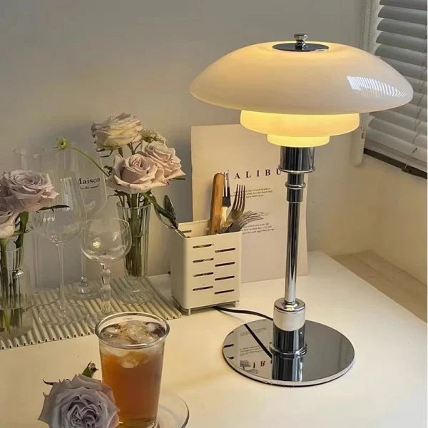 RadiantSphere Contemporary Multi-Tier Metal Table Lamp