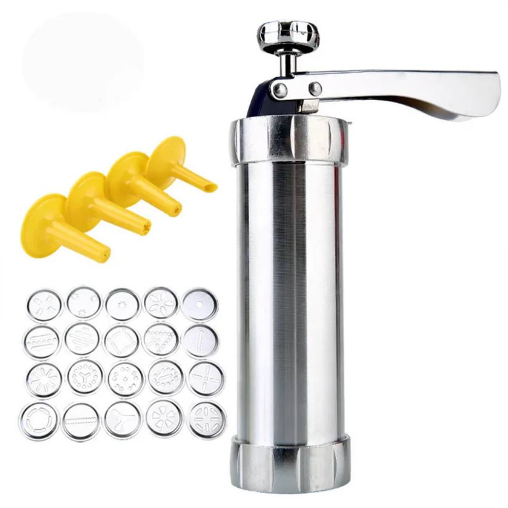 Aluminum Cookie & Pastry Shaper with 20 Discs & 4 Tips