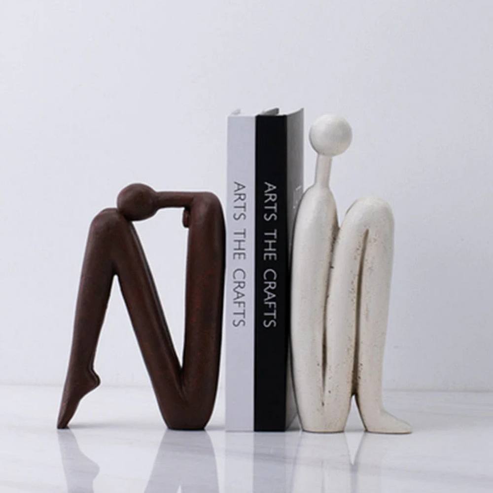 Artistic Bookends for Stylish Organization - Set of 2