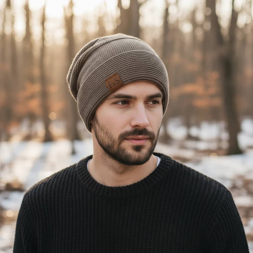 ChillGuard Slouch Hat for Men - Cozy Knit Beanie for Winter