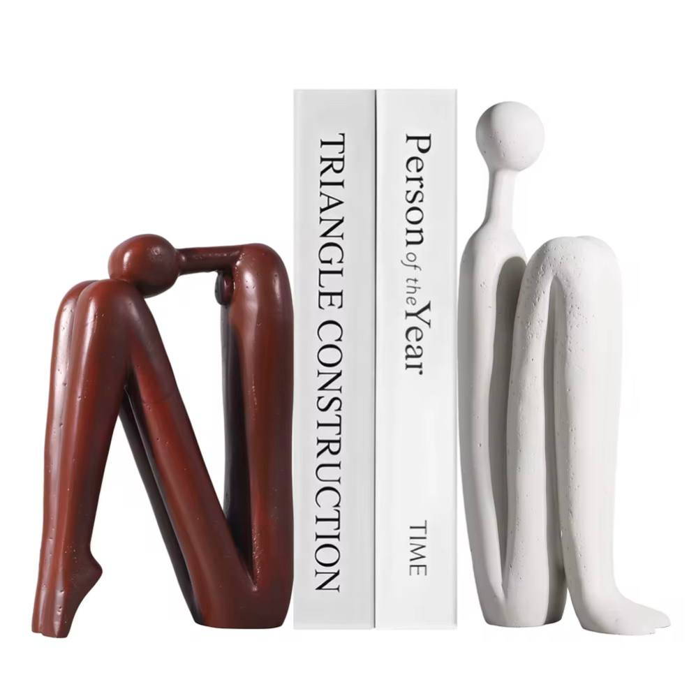 Artistic Bookends for Stylish Organization - Set of 2