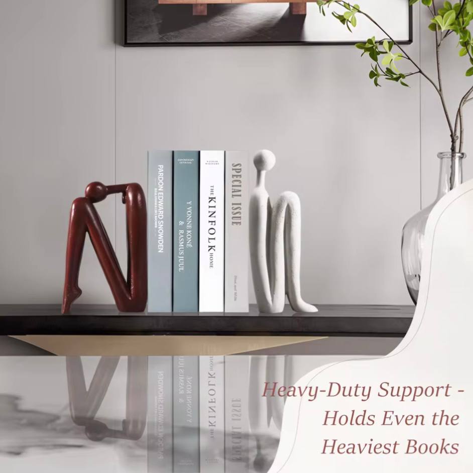 Artistic Bookends for Stylish Organization - Set of 2