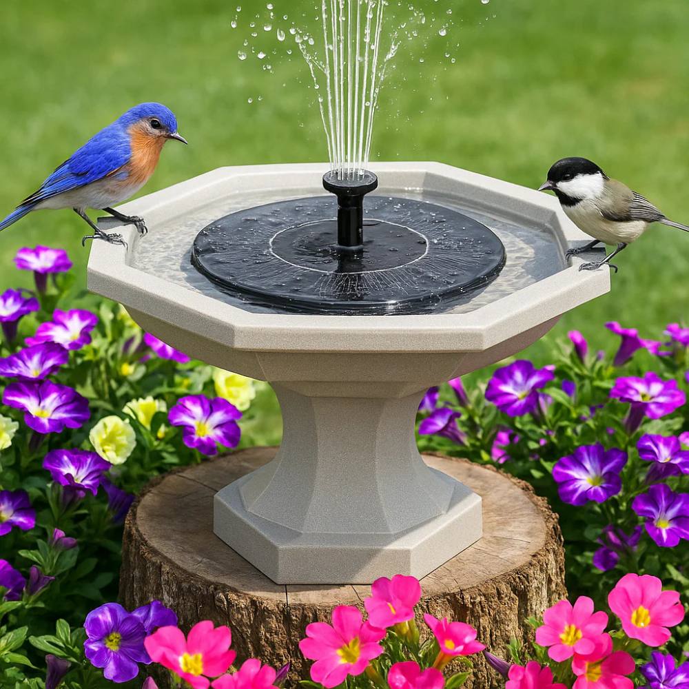 Compact Solar-Powered Water Feature for Your Garden