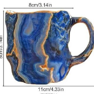 LustreGlow Artisan Mineral Glass Coffee Mug