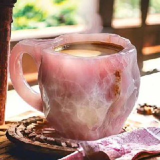 LustreGlow Artisan Mineral Glass Coffee Mug