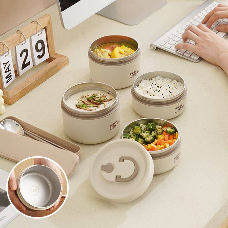 Compact Thermal Meal Container Set with Leak-Proof Seal