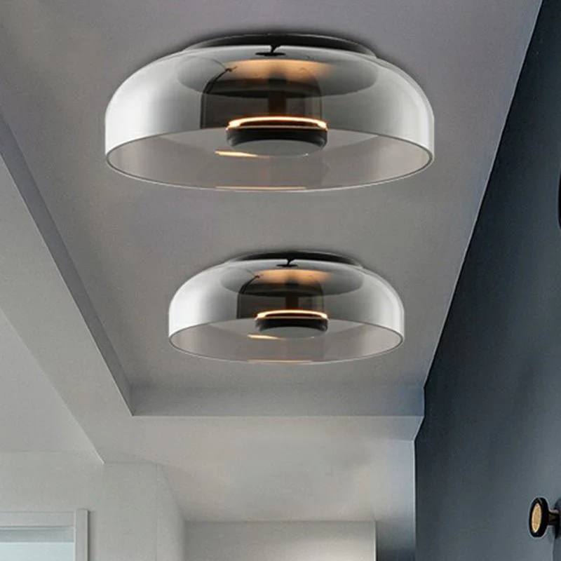 BrilliantGlow LED Ceiling Fixture with Elegant Glass Design