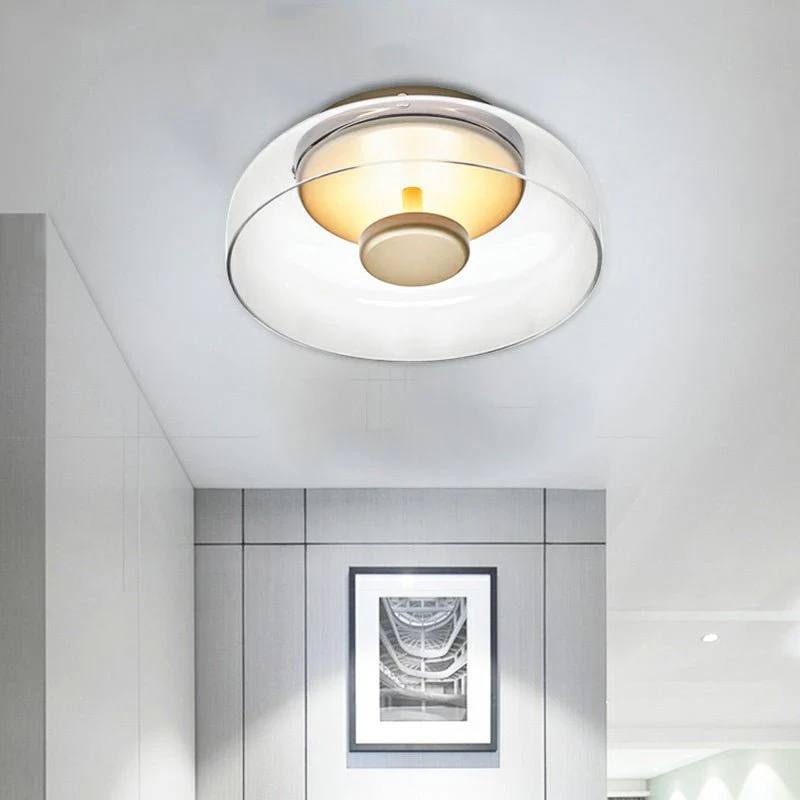 BrilliantGlow LED Ceiling Fixture with Elegant Glass Design