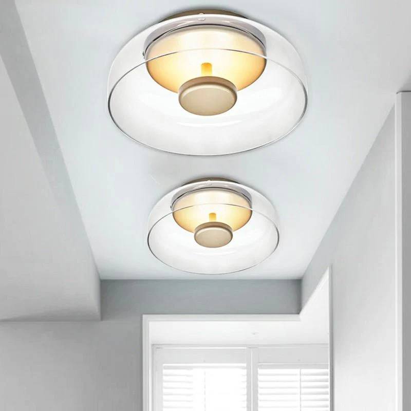 BrilliantGlow LED Ceiling Fixture with Elegant Glass Design
