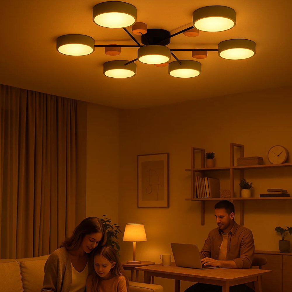 Elegant LED Ceiling Fixture with Organic Branch Design