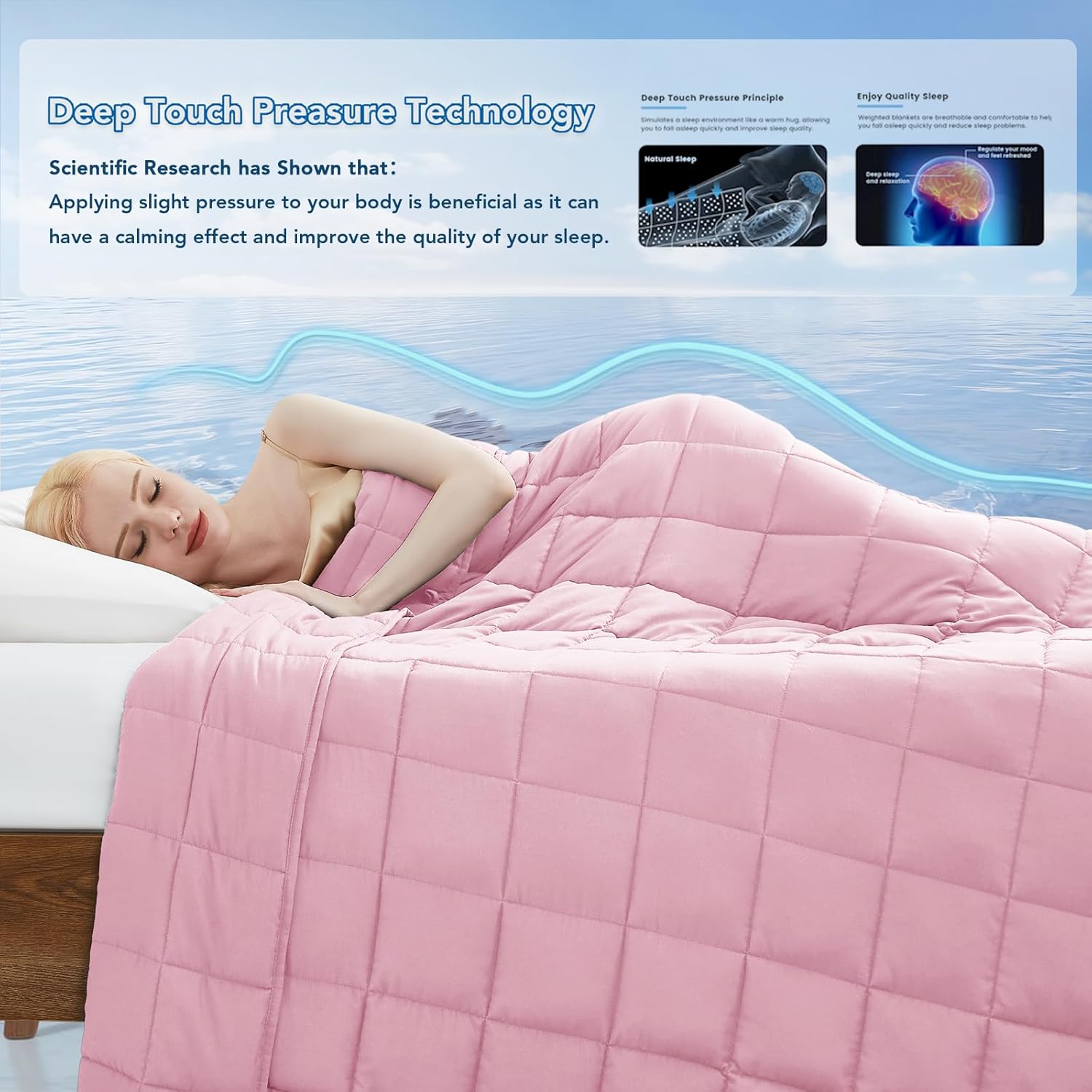 Cooling Microfiber Weighted Blanket for Year-Round Comfort and Relaxation