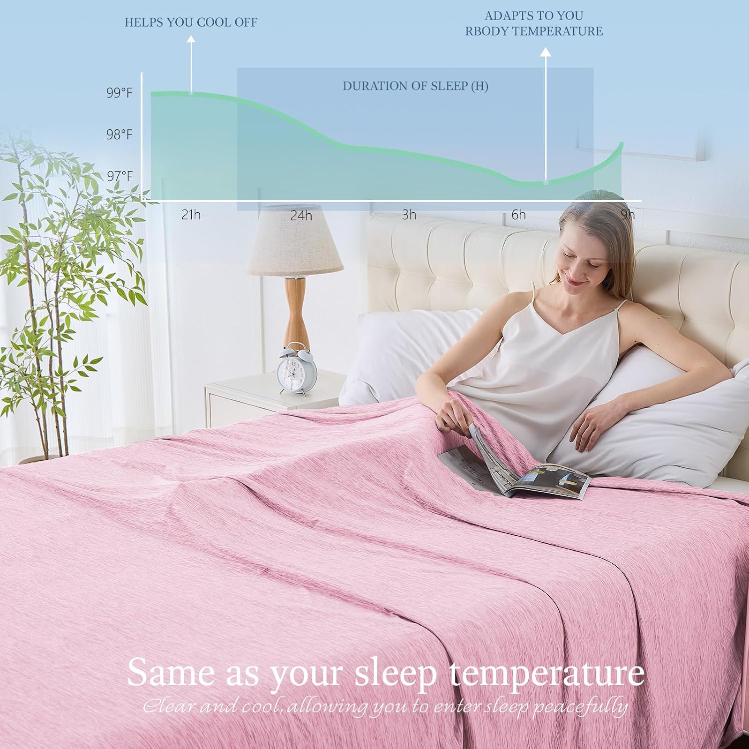 Lightweight Cooling Blanket – Breathable Soft Fabric for Warm Sleepers