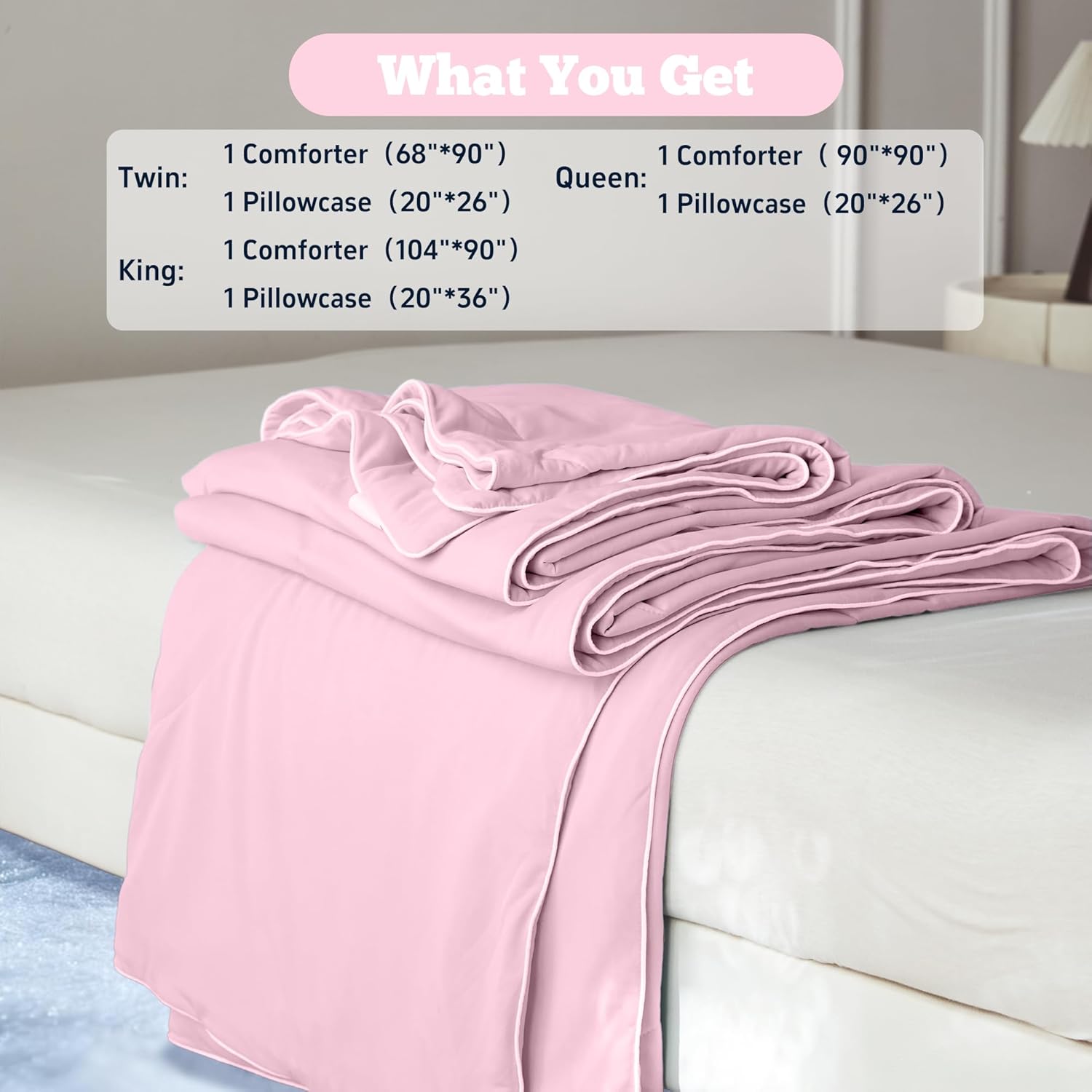 Lightweight Cooling Blanket Set with Pillowcases | Moisture-Wicking Fabric