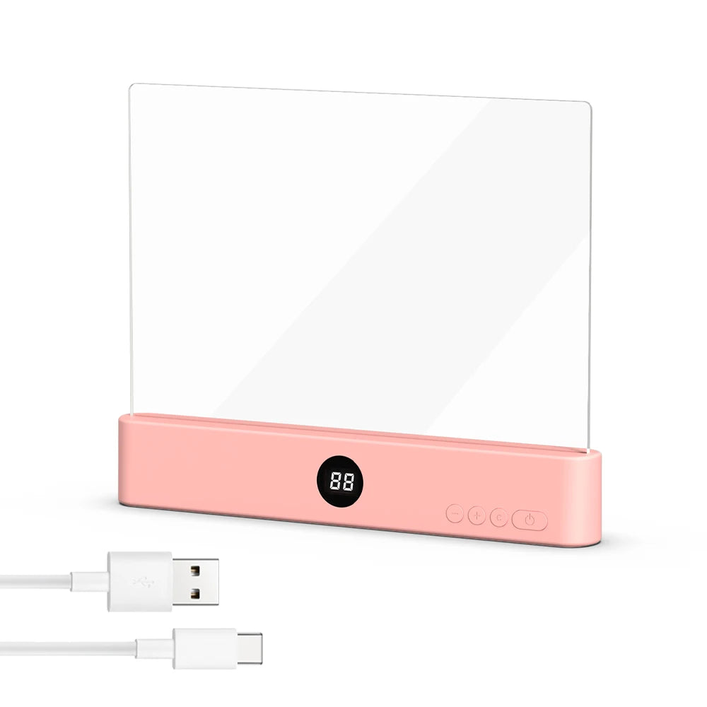 Flat Panel Reading Light with LED and Night Vision Features