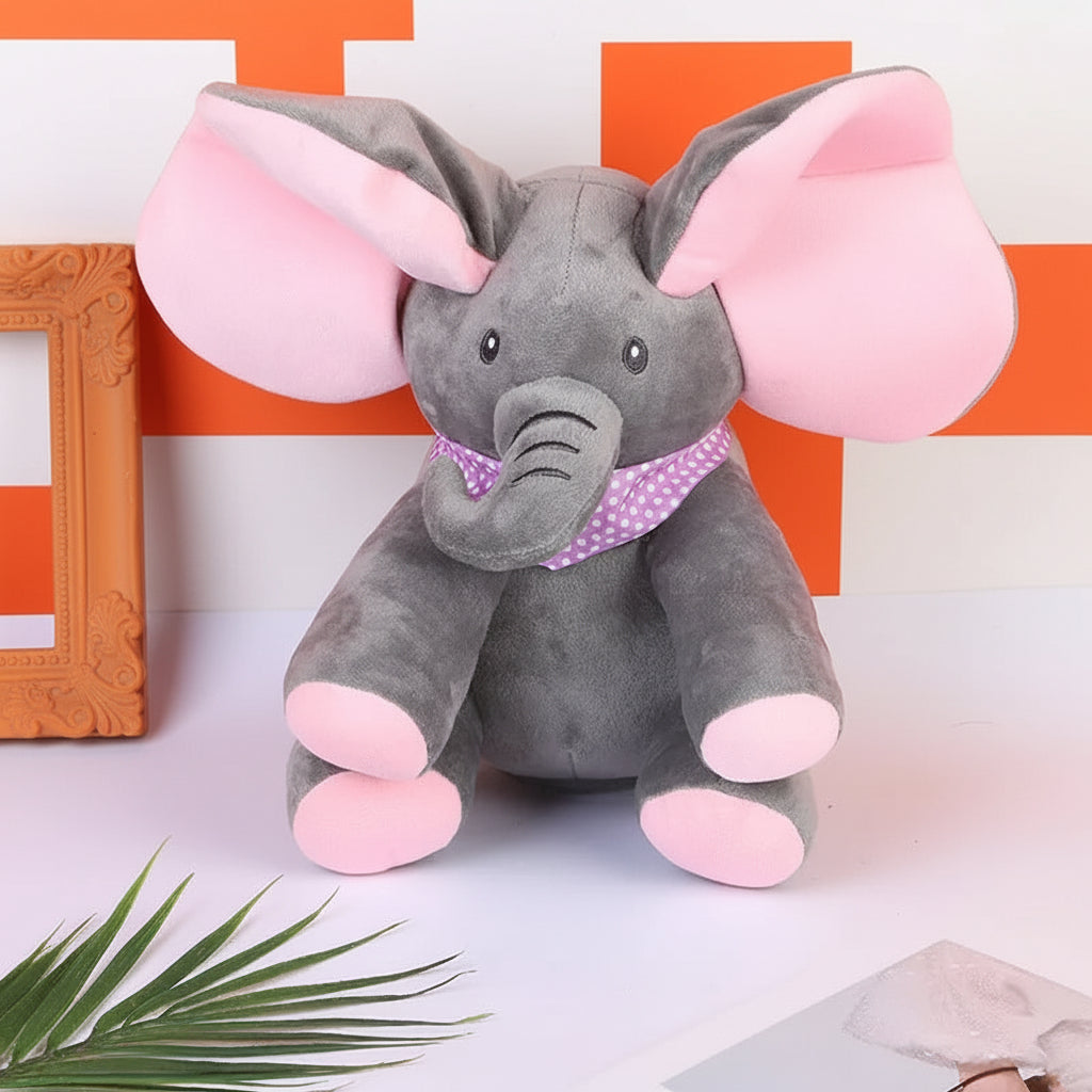Musical Elephant Plush Toy with Interactive Features for Kids
