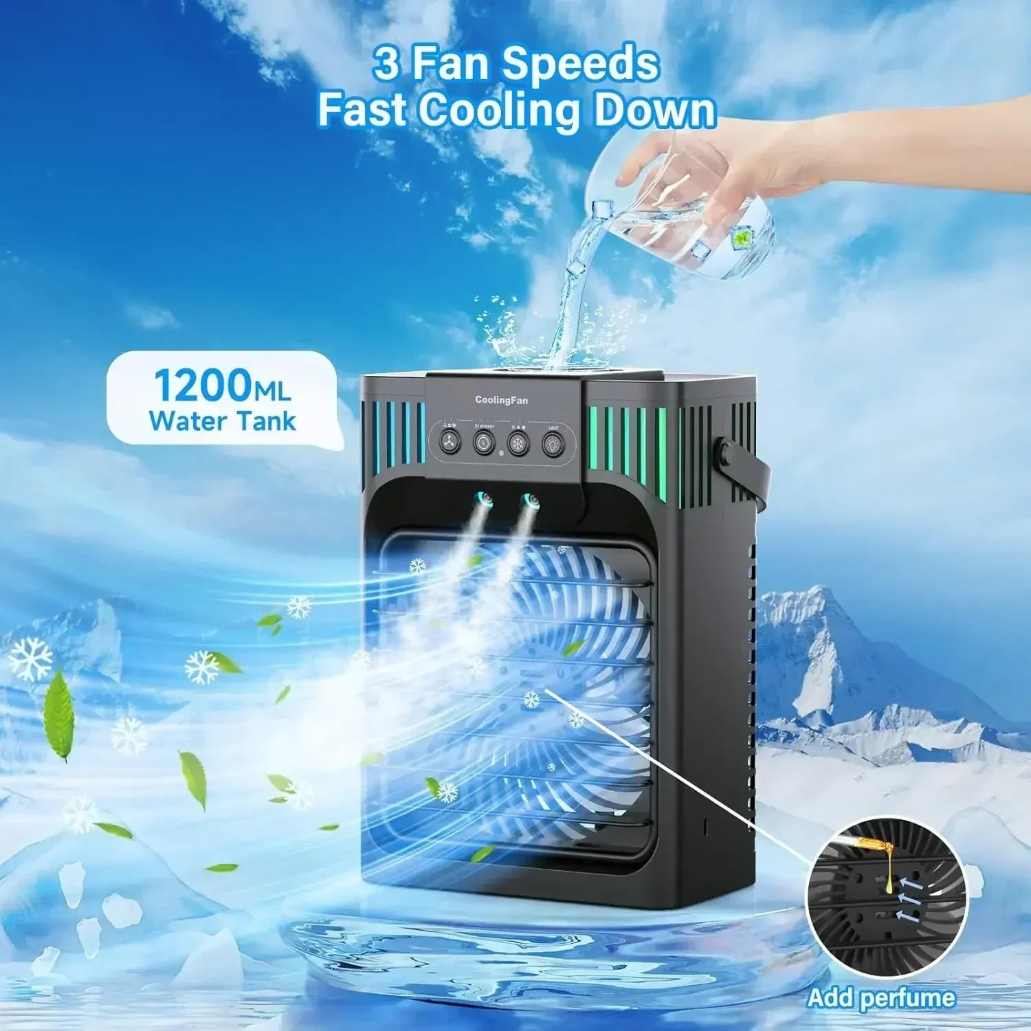 Compact Personal Air Cooler with Remote Control