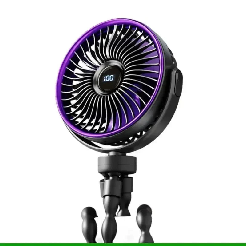 Portable Clip-On Fan with Adjustable Settings for Comfort