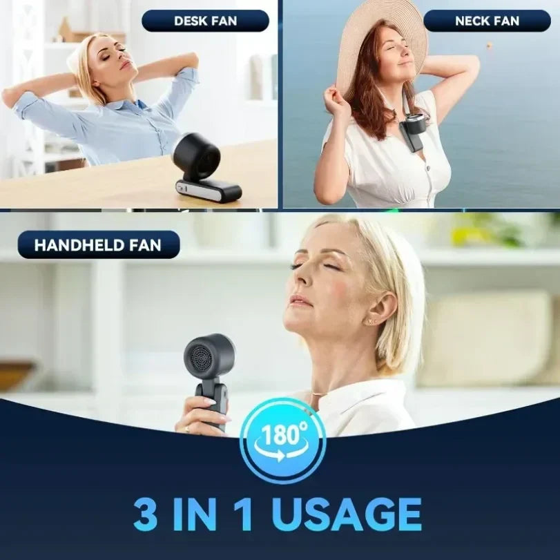 Versatile Rechargeable Personal Fan for Ultimate Comfort