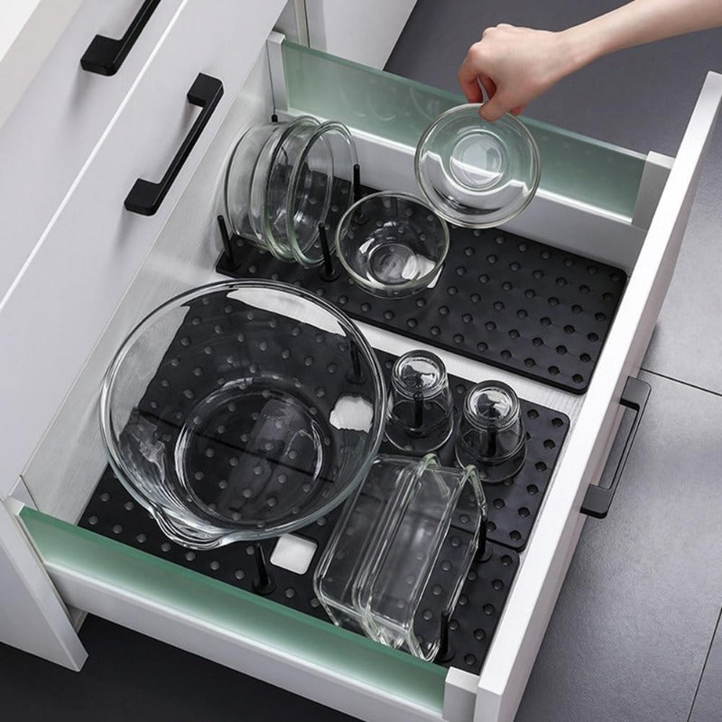 Taavita Expandable Kitchen Drawer Organizer - 2 Piece Set