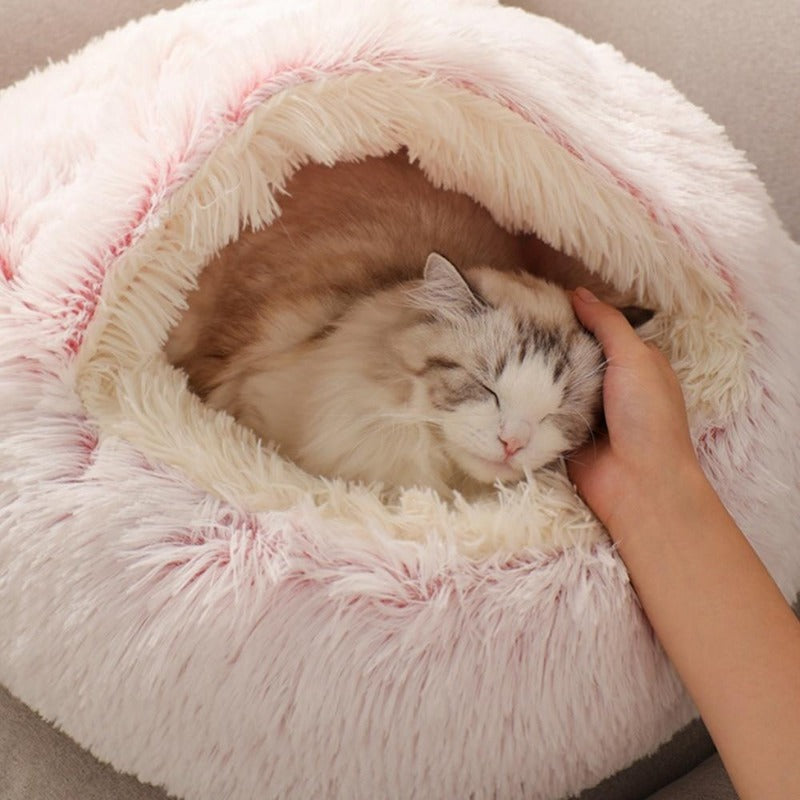 Plush Round Calming Cat Cave