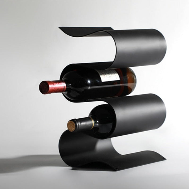 Taavita Metal Wine Rack & Bottle Holder Table for 4 Bottles