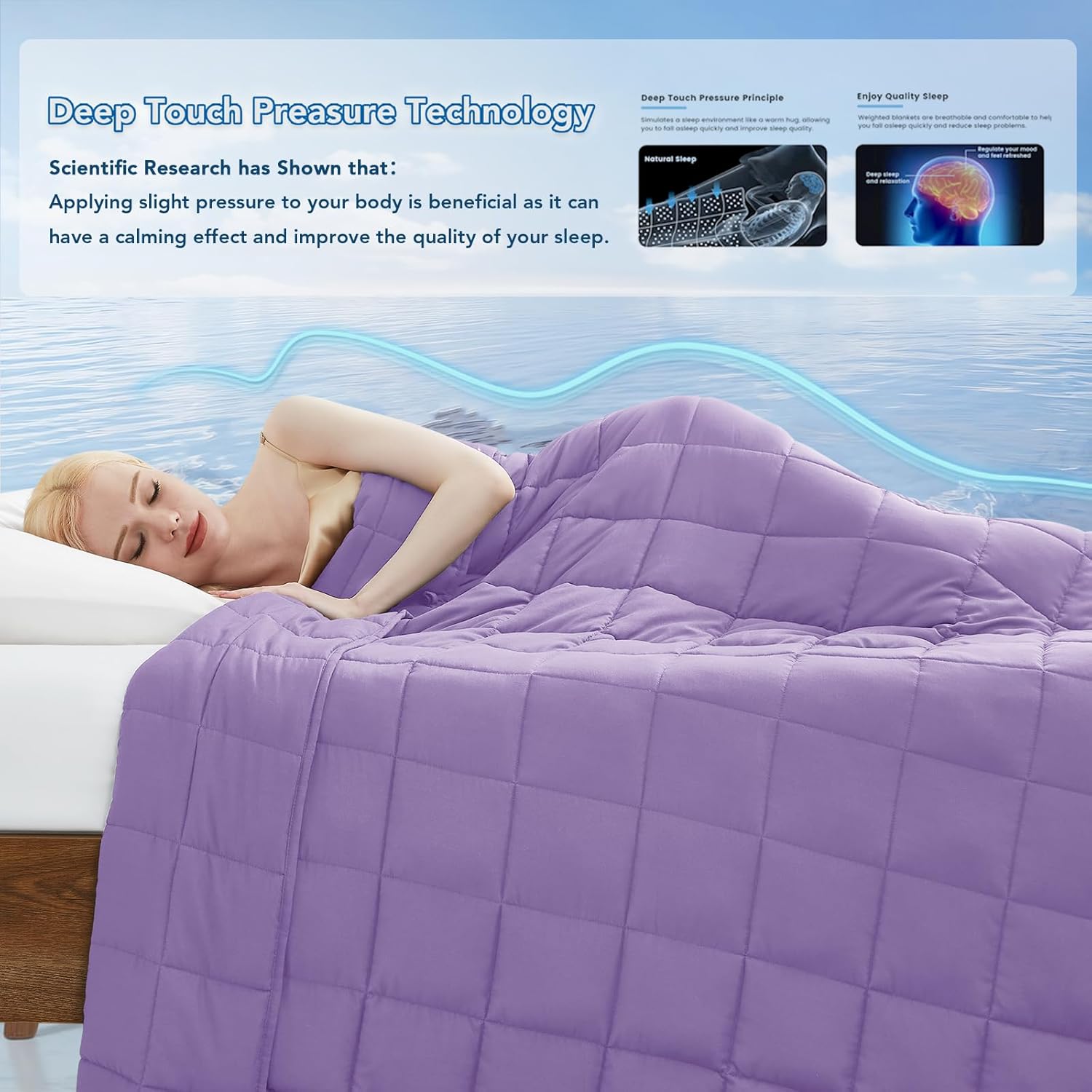 Cooling Microfiber Weighted Blanket for Year-Round Comfort and Relaxation