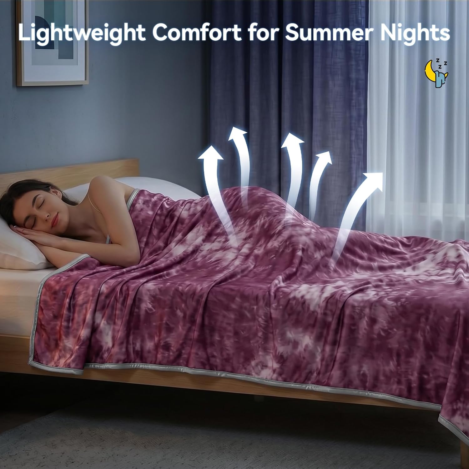 Cooling Throw Blanket for Hot Sleepers – Lightweight Summer Comfort
