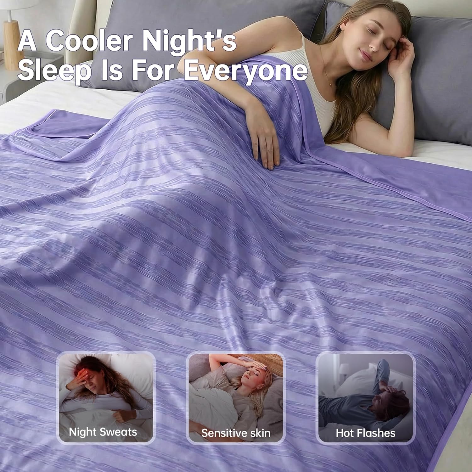 Cooling Blanket with Arc-Chill Technology - Lightweight Summer Throw for Hot Sleepers