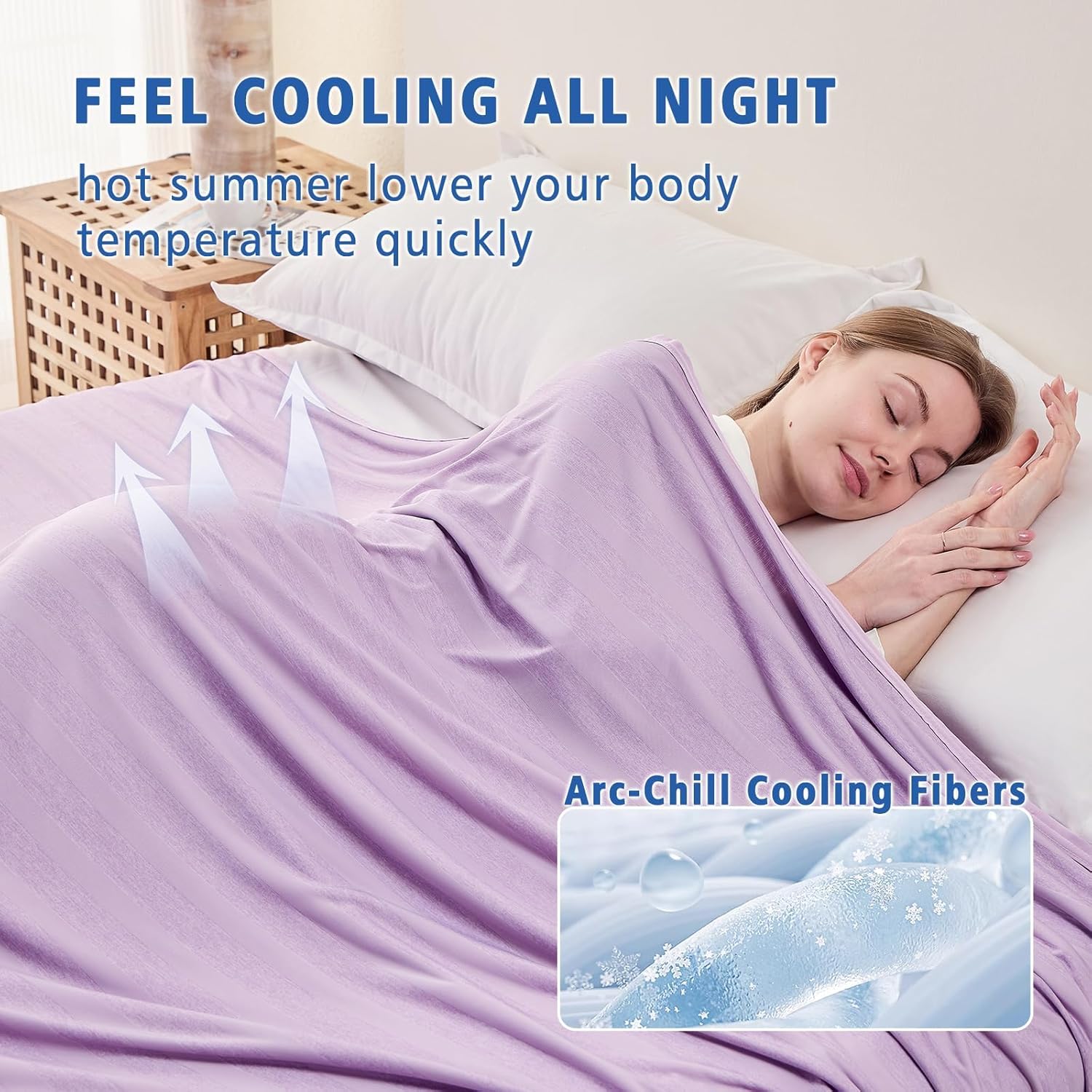 Cooling Blanket with Arc-Chill Technology – Lightweight and Breathable for Warm Sleepers