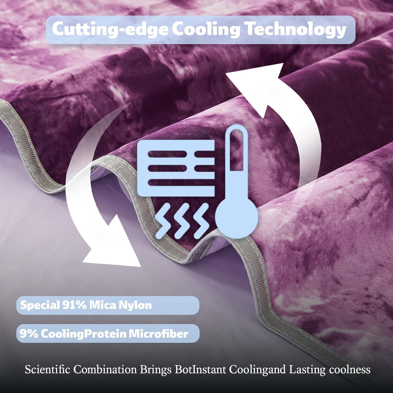 Cooling Blanket Made with Ultra-Cool Fabric – Lightweight and Breathable for Warm Nights