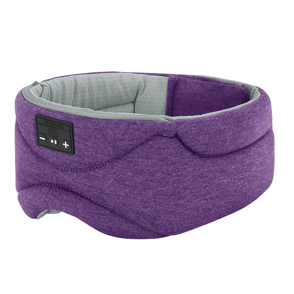 Bluetooth Eye Mask for Sleep - 100% Light Blocking with Soft Speakers, Ideal for Side Sleepers