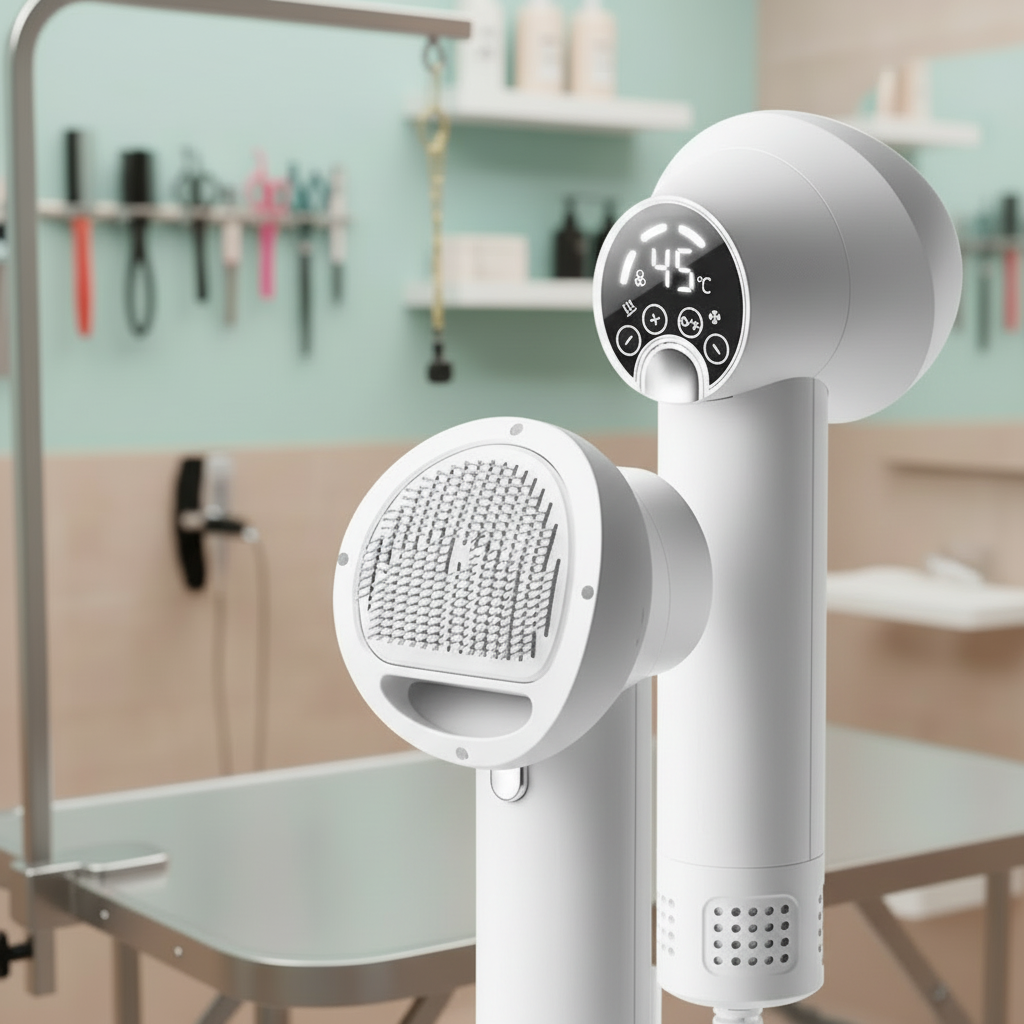 GentlePaw Grooming Dryer: Effortless Drying and Brushing for Happy Pets