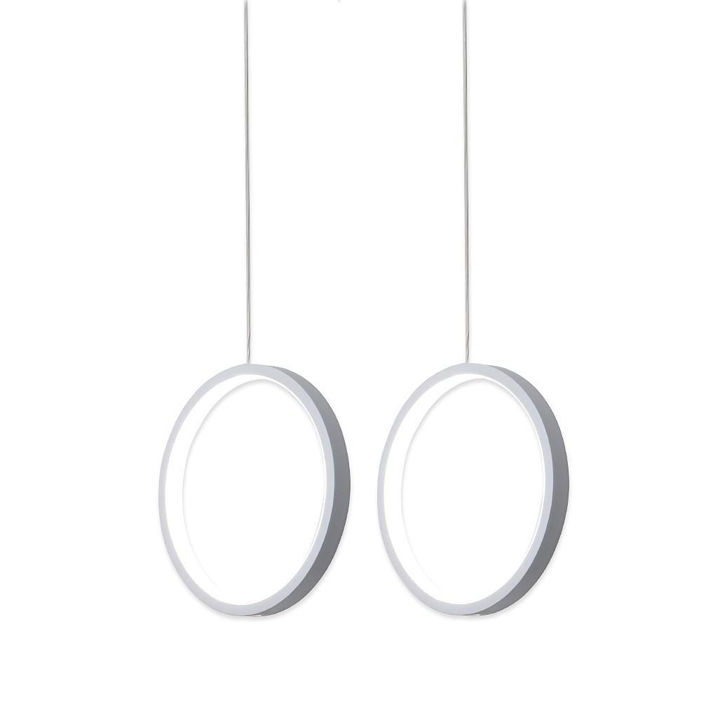 2-Light Modern Round Pendant Lighting Vintage Metal LED Ceiling Light by Taavita