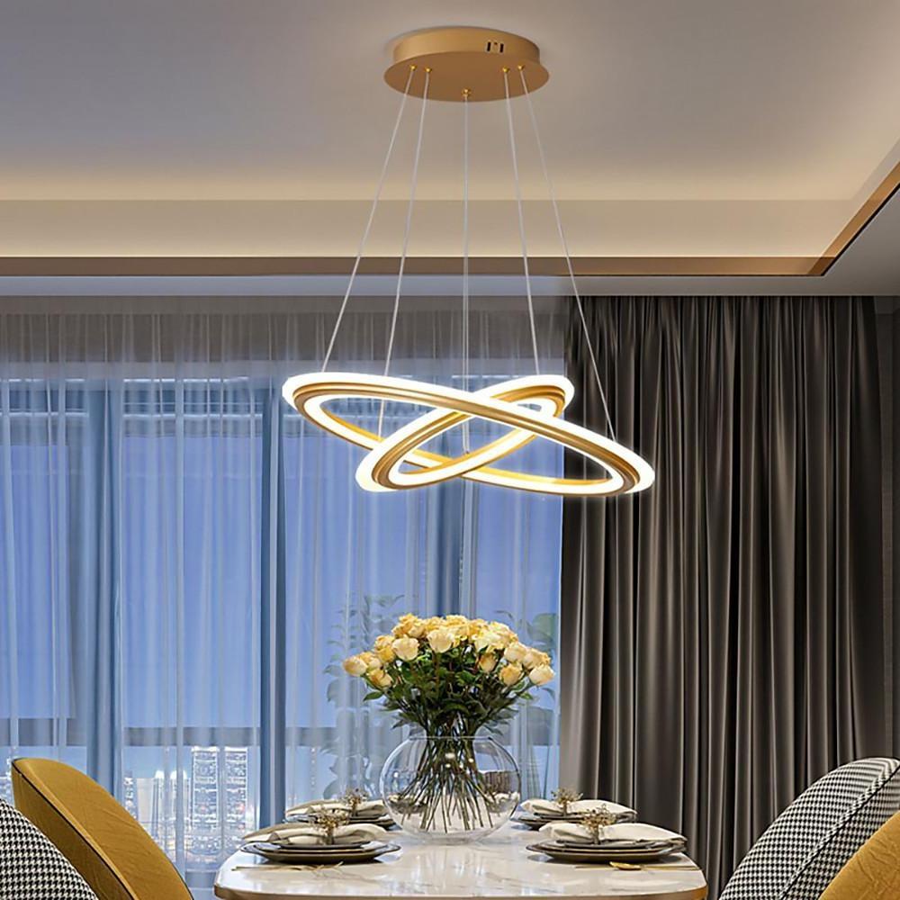 2-Light LED Taavita Chandeliers Circle-Shaped Hanging Ceiling Lights