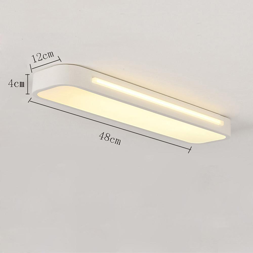 19 in. W 1-Light Minimalist Long Oval LED Flush Mount Rectangular Ceiling Light