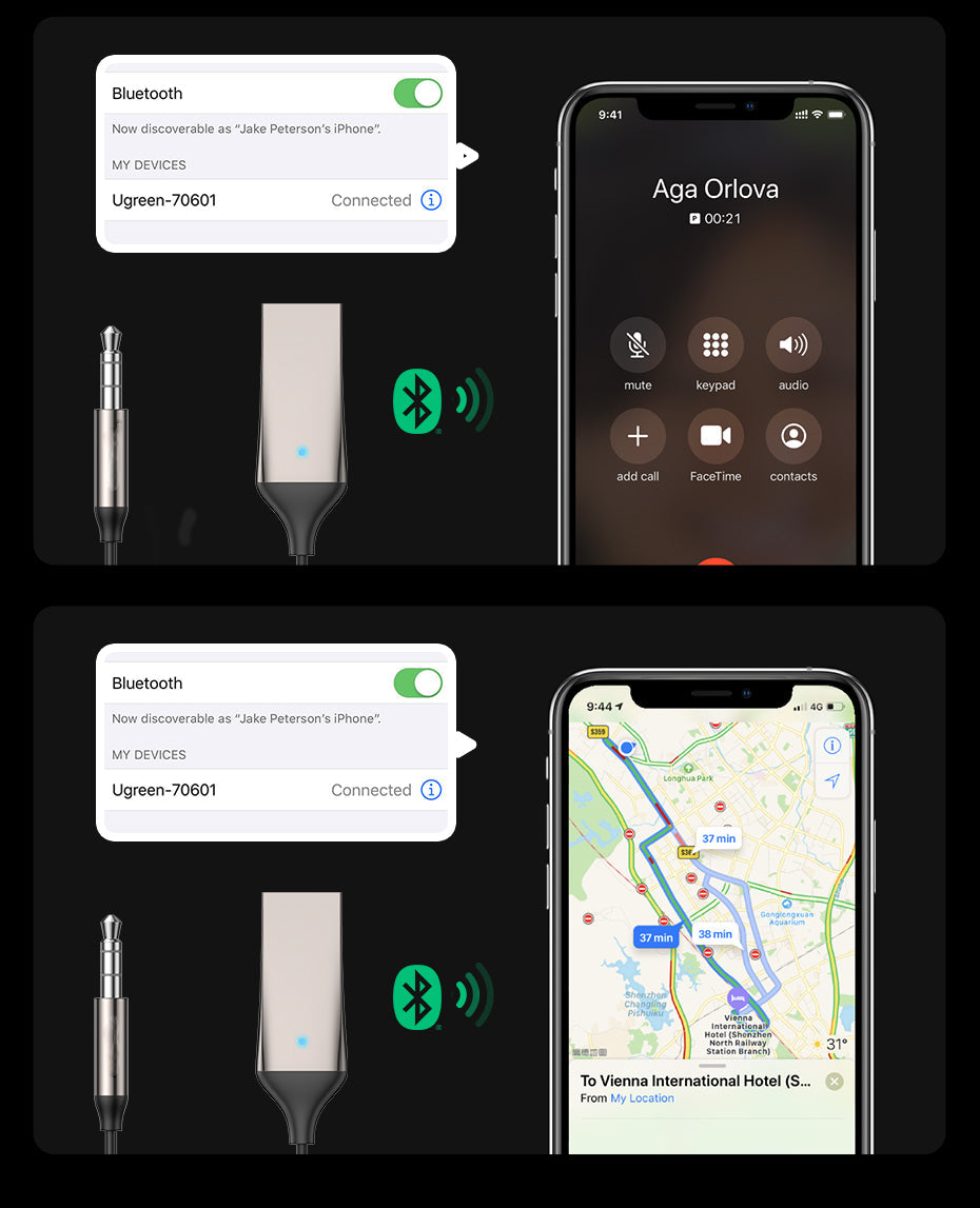 Auxiliary Bluetooth Adapter for Wireless Audio Streaming