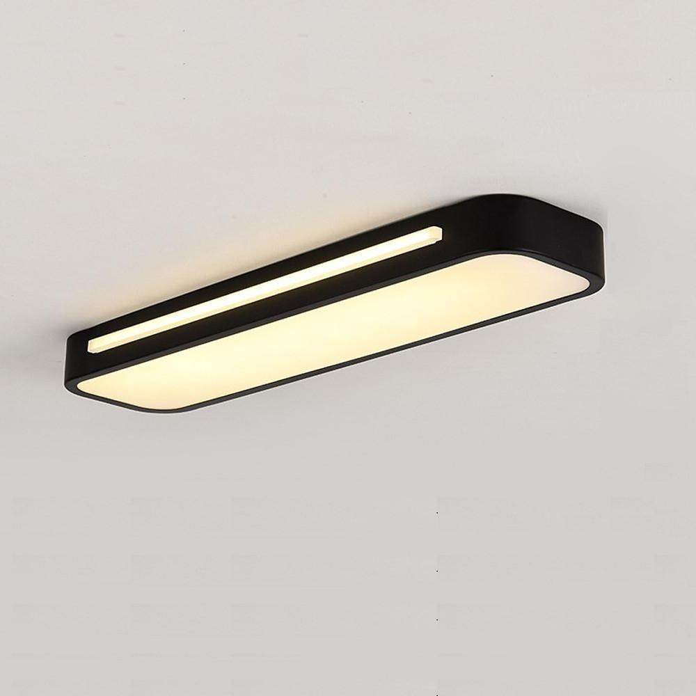 19 in. W 1-Light Minimalist Long Oval LED Flush Mount Rectangular Ceiling Light