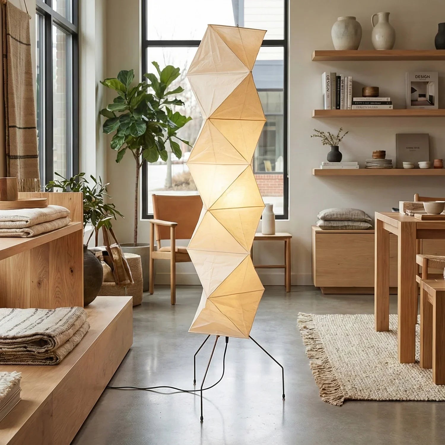 Elegant 74-Inch Geometric Floor Lamp for Modern Spaces