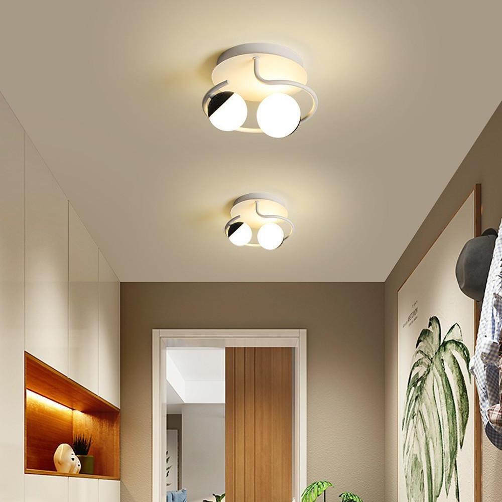 10'' LED 2-Light Cluster Design Flush Mount Lights Nordic Style LED Metal Plastic Ceiling Lights-dazuma
