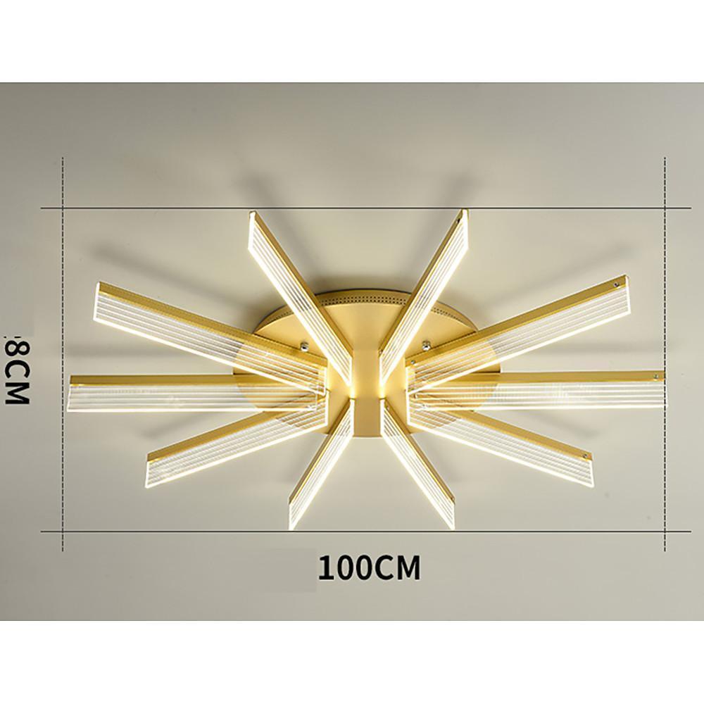 12-Light Taavita Flush Mount Ceiling Lights - Circular Linear Design LED