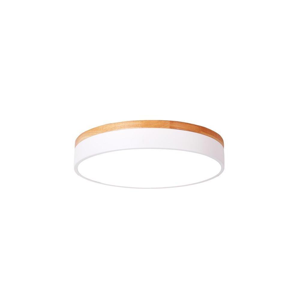 12'' LED 1-Light Geometric Shapes Flush Mount Lights Modern Metal PVC Wood Bamboo Sector Flush Mounts Semi Flush Mounts-dazuma
