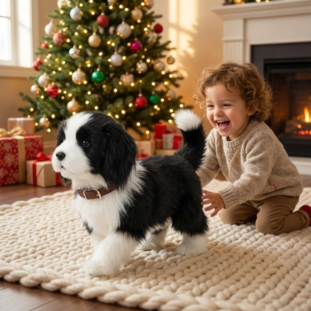 Lively Robotic Puppy Companion with Walking and Barking Features